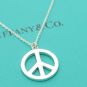 Tiffany Peace Sign Necklace 